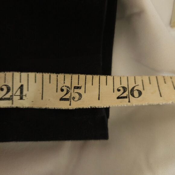 VTG Talbots Womens 12 32x25 Black Stretch High-Rise Side-Zip Button Ankle Pants - Picture 8 of 8